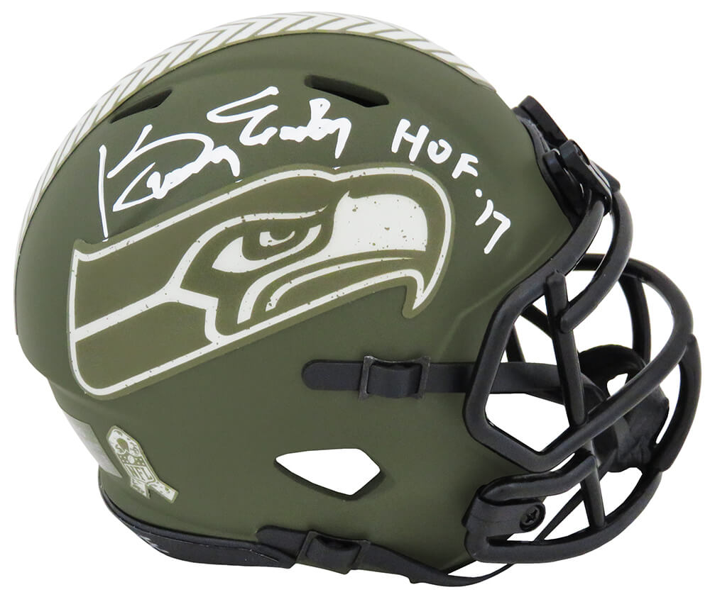 Kenny Easley Signed Seattle Seahawks Salute to Service Riddell Speed Mini Helmet w/HOF'17 - EASMIN304 - Kenny Easley Signed Seattle Seahawks Salute to Service Riddell Speed Mini Helmet w/HOF'17 product image