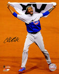 Carl Edwards Jr. Signed Chicago Cubs 2016 World Series Celebration Waving White W Flag 8x10 Photo - EDW08P101 - Carl Edwards Jr. Signed Chicago Cubs 2016 World Series Celebration Waving White W Flag 8x10 Photo product image