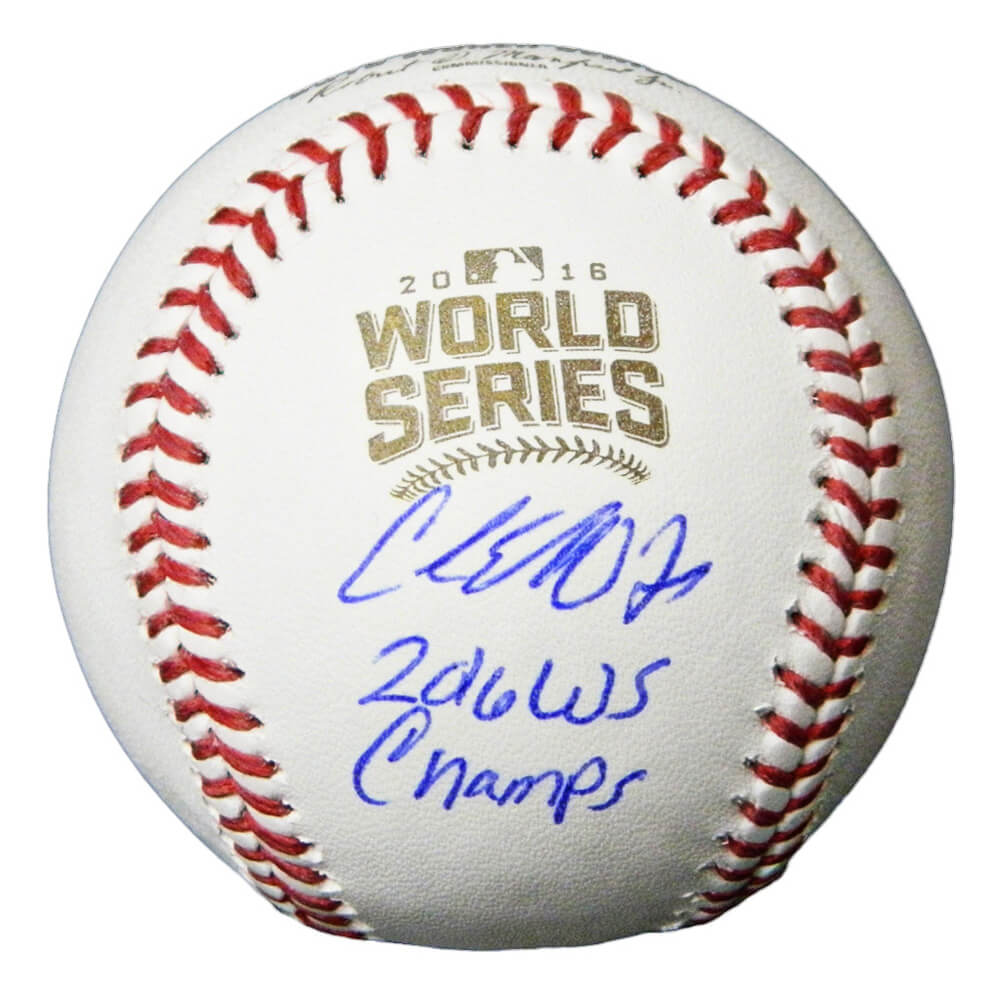 Carl Edwards Jr. Signed Rawlings Official 2016 World Series Baseball w/2016 WS Champs - EDWBSB101 - Carl Edwards Jr. Signed Rawlings Official 2016 World Series Baseball w/2016 WS Champs product image