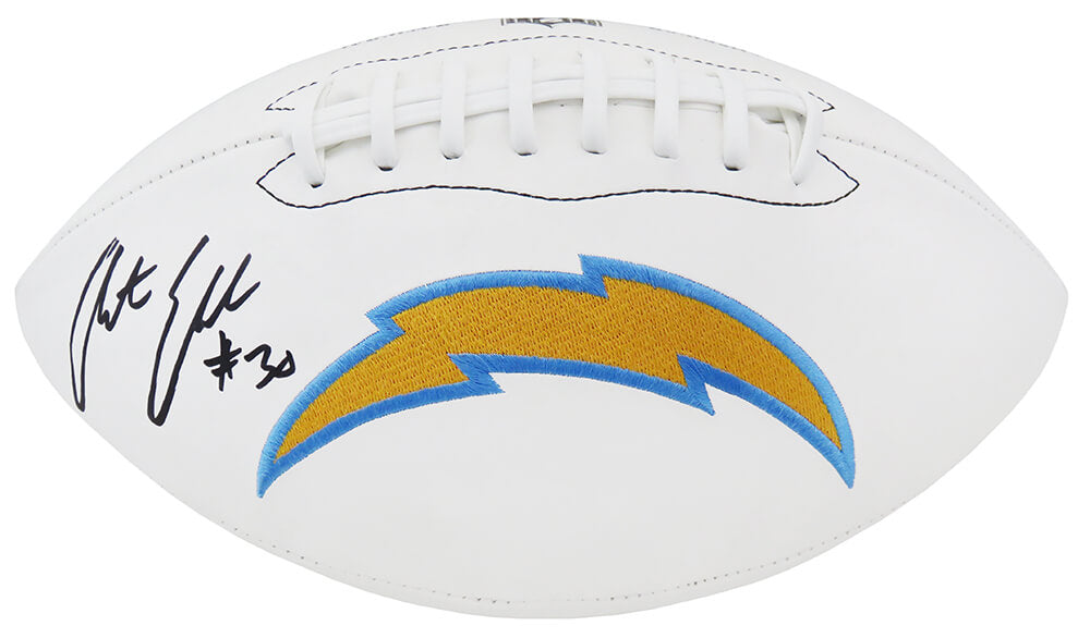 Austin Ekeler Signed Wilson Chargers White Logo NFL Football - EKEFTB304 - Austin Ekeler Signed Wilson Chargers White Logo NFL Football product image