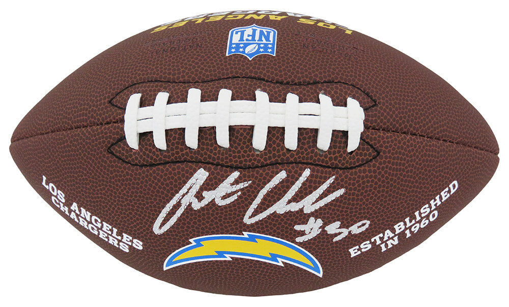 Austin Ekeler Signed Wilson Los Angeles Chargers Brown Logo NFL Football - EKEFTB305 - Austin Ekeler Signed Wilson Los Angeles Chargers Brown Logo NFL Football product image