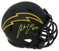 Austin Ekeler Signed Los Angeles Chargers Eclipse Black Matte Riddell Speed Mini Helmet - EKEMIN302 - Austin Ekeler Signed Los Angeles Chargers Eclipse Black Matte Riddell Speed Mini Helmet product image