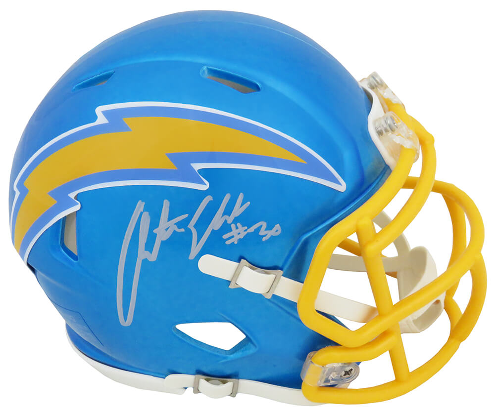 Austin Ekeler Signed Los Angeles Chargers FLASH Riddell Speed Mini Helmet - EKEMIN304 - Austin Ekeler Signed Los Angeles Chargers FLASH Riddell Speed Mini Helmet product image