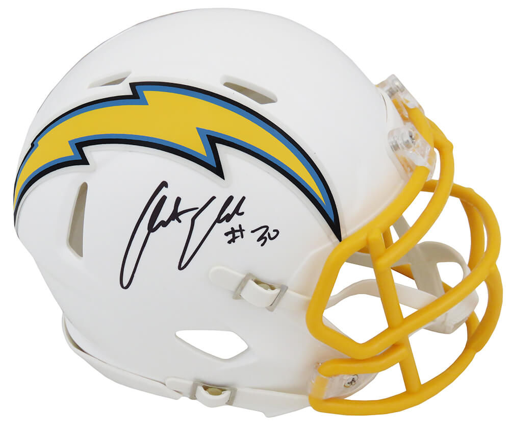 Austin Ekeler Signed Los Angeles Chargers 2019 Style Riddell Speed Mini Helmet - EKEMIN305 - Austin Ekeler Signed Los Angeles Chargers 2019 Style Riddell Speed Mini Helmet product image