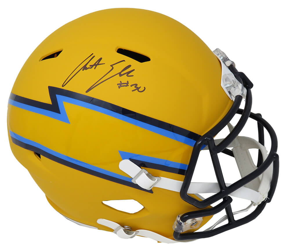 Austin Ekeler Signed Los Angeles Chargers AMP Alterante Series Riddell Full Size Speed Replica Helmet - EKEREP302 - Austin Ekeler Signed Los Angeles Chargers AMP Alterante Series Riddell Full Size Speed Replica Helmet product image
