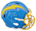 Austin Ekeler Signed Los Angeles Chargers FLASH Riddell Full Size Speed Replica Helmet w/Pound For Pound - EKEREP309 - Austin Ekeler Signed Los Angeles Chargers FLASH Riddell Full Size Speed Replica Helmet w/Pound For Pound product image