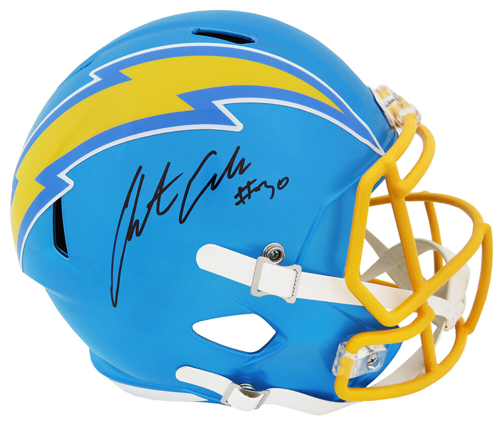 Austin Ekeler Signed Los Angeles Chargers FLASH Riddell Full Size Speed Replica Helmet (Black Ink) - EKEREP311 - Austin Ekeler Signed Los Angeles Chargers FLASH Riddell Full Size Speed Replica Helmet (Black Ink) product image