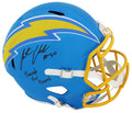 Austin Ekeler Signed Chargers FLASH Riddell Full Size Speed Replica Helmet w/Pound For Pound - (Black Ink) - EKEREP312 - Austin Ekeler Signed Chargers FLASH Riddell Full Size Speed Replica Helmet w/Pound For Pound - (Black Ink) product image