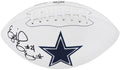 Ezekiel Elliott Signed Dallas Cowboys Wilson White Logo Football - ELLFTB312 - Ezekiel Elliott Signed Dallas Cowboys Wilson White Logo Football product image