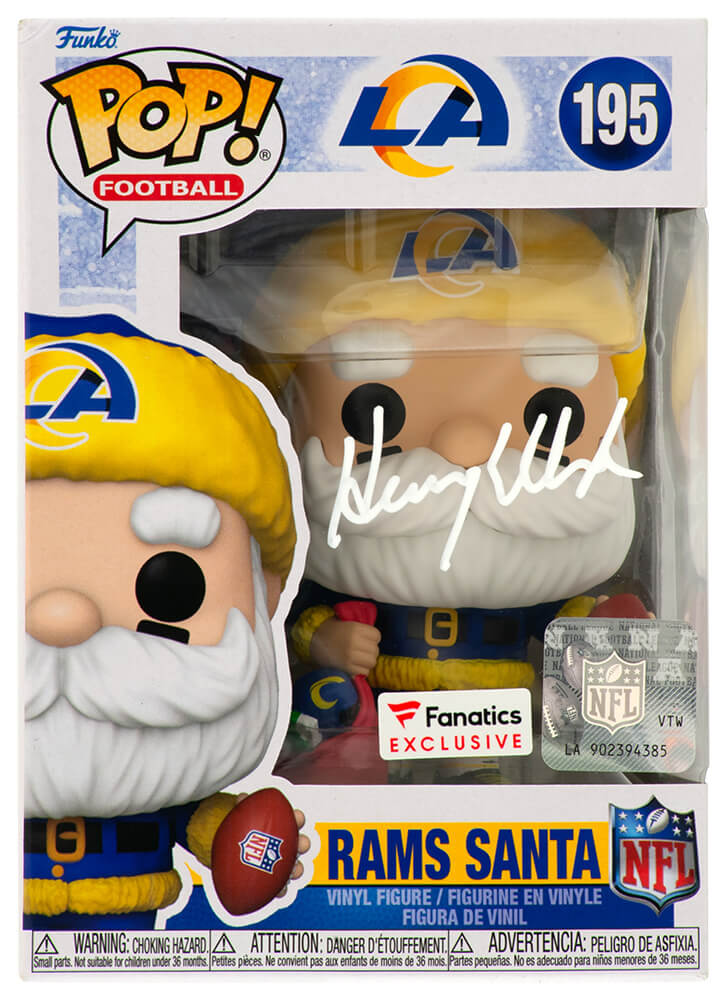 Henry Ellard Signed Los Angeles Rams SANTA Funko Pop Doll #195 - ELLFUN300 - Henry Ellard Signed Los Angeles Rams SANTA Funko Pop Doll #195 product image