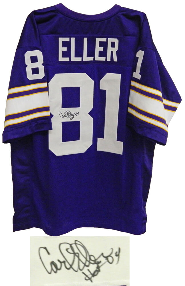 Carl Eller Signed Purple Custom Throwback Jersey w/HOF'04 - ELLJRY301 - Carl Eller Signed Purple Custom Throwback Jersey w/HOF'04 product image
