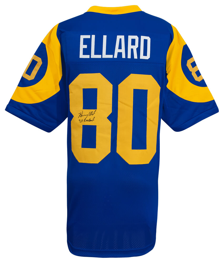 Henry Ellard Signed Blue Custom Football Jersey w/3x Pro Bowl - ELLJRY321 - Henry Ellard Signed Blue Custom Football Jersey w/3x Pro Bowl product image