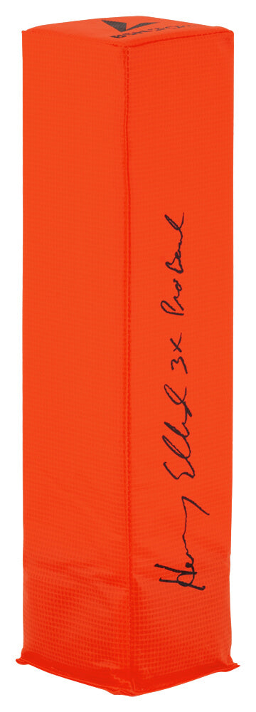 Henry Ellard Signed BSN Orange Football Endzone Pylon w/3x Pro Bowl - ELLPYL310 - Henry Ellard Signed BSN Orange Football Endzone Pylon w/3x Pro Bowl product image