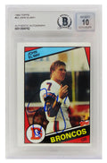 John Elway Signed Denver Broncos 1984 Topps Football Rookie Card #63 (Beckett Encapsulated/ Auto Grade 10) - ELWCAR302 - John Elway Signed Denver Broncos 1984 Topps Football Rookie Card #63 (Beckett Encapsulated/ Auto Grade 10) product image