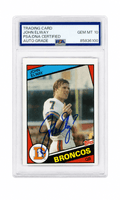 John Elway Signed Denver Broncos 1984 Topps Rookie Football Card #63 - (PSA Encapsulated - Auto Grade 10) - ELWCAR306 - John Elway Signed Denver Broncos 1984 Topps Rookie Football Card #63 - (PSA Encapsulated - Auto Grade 10) product image