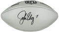 John Elway Signed Wilson Duke Silver Metallic NFL Full Size Replica Football - ELWFTB303 - John Elway Signed Wilson Duke Silver Metallic NFL Full Size Replica Football product image