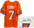 John Elway Signed Orange Crush Custom Throwback Jersey - ELWJRY300 - John Elway Signed Orange Crush Custom Throwback Jersey product image