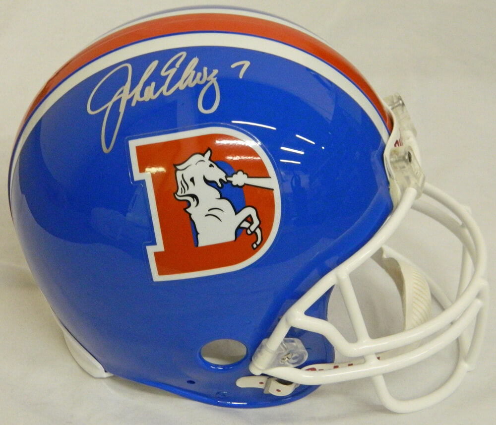 John Elway Signed Broncos Throwback 'D' Riddell Authentic Proline Helmet - ELWPRO300 - John Elway Signed Broncos Throwback 'D' Riddell Authentic Proline Helmet product image