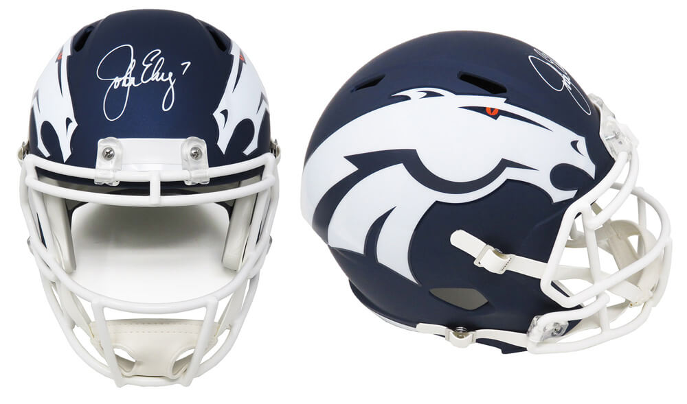 John Elway Signed Denver Broncos AMP Alternate Riddell Full Size Speed Replica Helmet - ELWREP302 - John Elway Signed Denver Broncos AMP Alternate Riddell Full Size Speed Replica Helmet product image