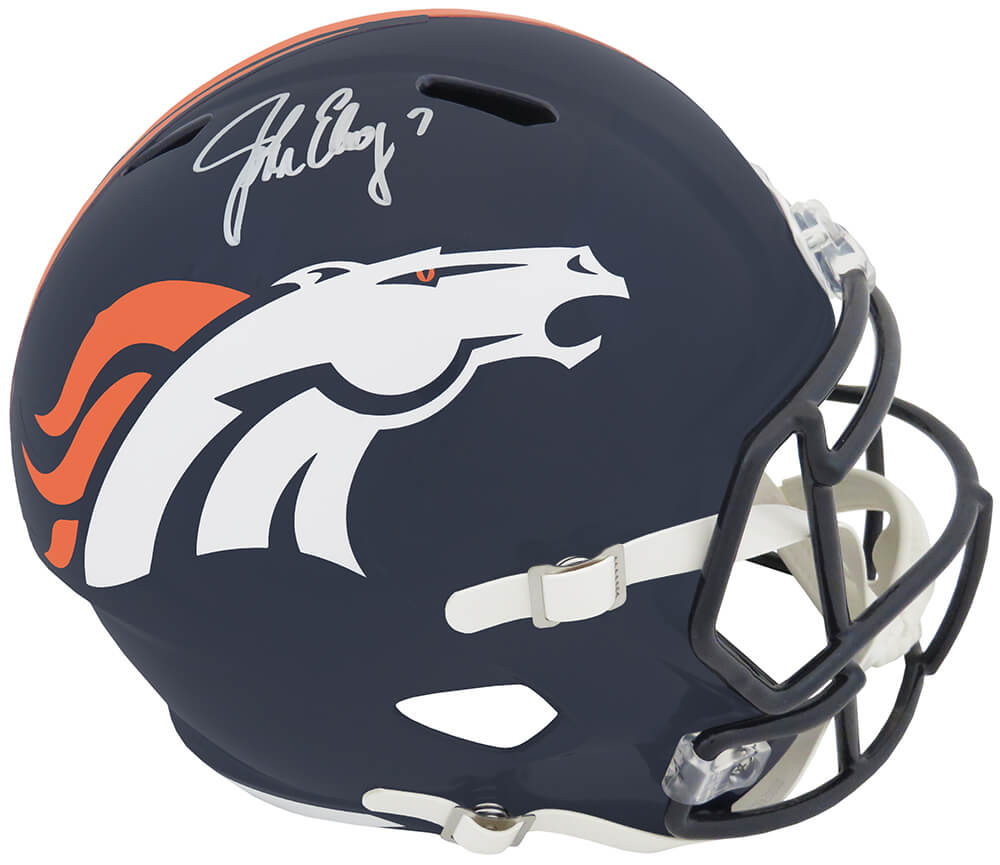 John Elway Signed Denver Broncos Riddell Full Size Speed Replica Helmet - ELWREP310 - John Elway Signed Denver Broncos Riddell Full Size Speed Replica Helmet product image