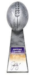 John Elway Signed Football World Champion 15 Inch Replica Silver Trophy - ELWTRO300 - John Elway Signed Football World Champion 15 Inch Replica Silver Trophy product image