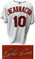 Edwin Encarnacion Signed Cleveland Indians White Majestic Replica Jersey - ENCJRY100 - Edwin Encarnacion Signed Cleveland Indians White Majestic Replica Jersey product image