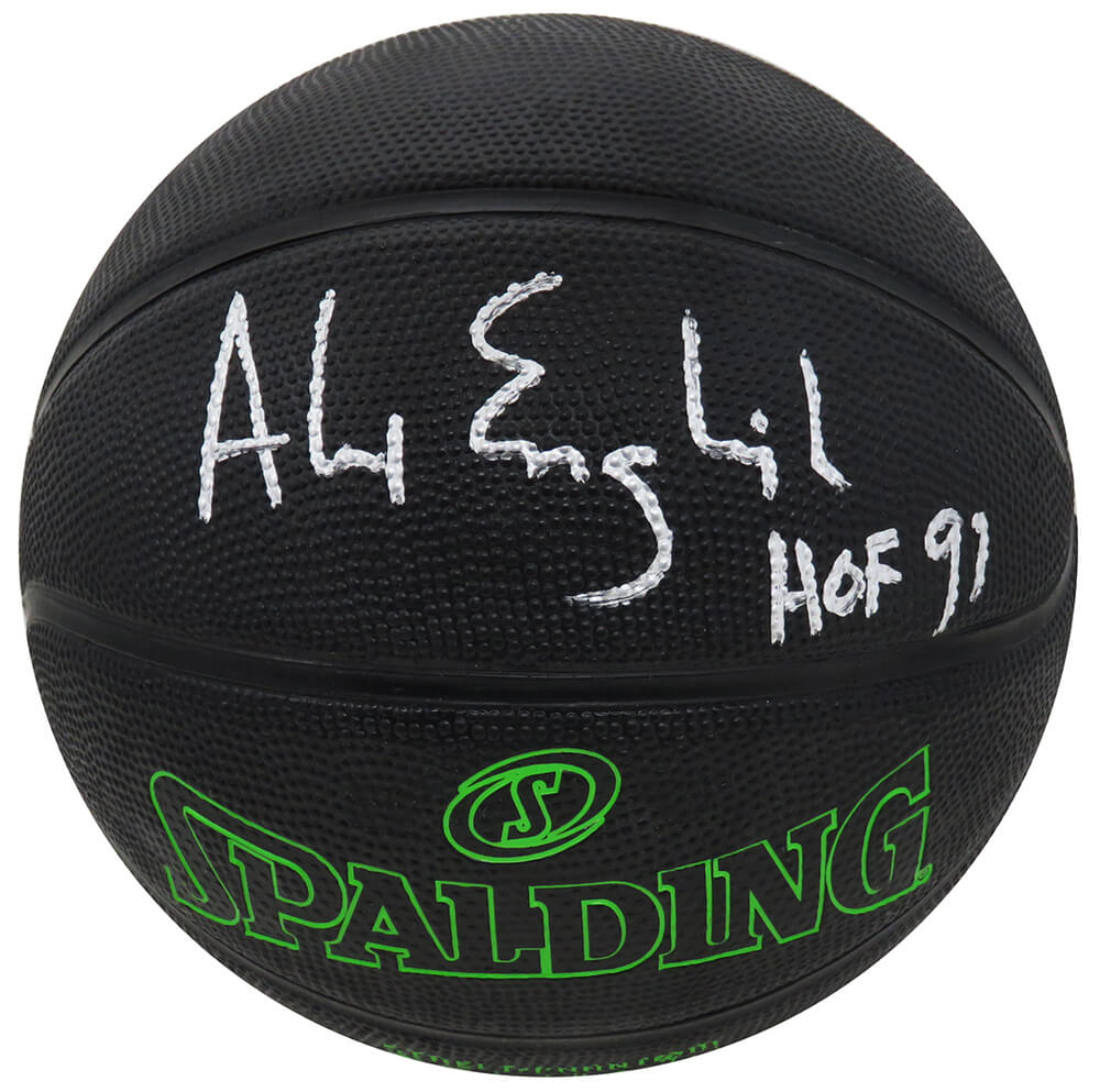 Alex English Signed Spalding Phantom Black With Green Lettering NBA Basketball w/HOF'97 - ENGBSK201 - Alex English Signed Spalding Phantom Black With Green Lettering NBA Basketball w/HOF'97 product image