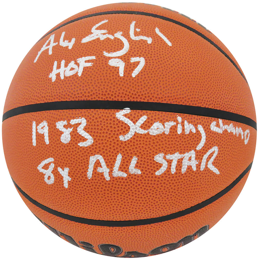Alex English Signed Wilson Indoor/Outdoor NBA Basketball w/HOF'97, 8x All Star, 1983 Scoring Champ - ENGBSK209 - Alex English Signed Wilson Indoor/Outdoor NBA Basketball w/HOF'97, 8x All Star, 1983 Scoring Champ product image