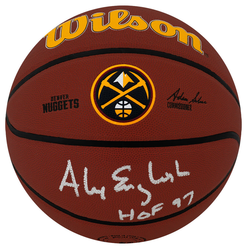 Alex English Signed Denver Nuggets Logo Wilson Alliance NBA Basketball w/HOF'97 - ENGBSK210 - Alex English Signed Denver Nuggets Logo Wilson Alliance NBA Basketball w/HOF'97 product image