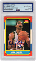 Alex English Signed Denver Nuggets 1986 Fleer Basketball Trading Card #30 - (PSA Encapsulated) - ENGCAR204 - Alex English Signed Denver Nuggets 1986 Fleer Basketball Trading Card #30 - (PSA Encapsulated) product image