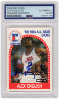Alex English Signed Denver Nuggets 1989-90 NBA Hoops All Star Game Basketball Card #133 - (PSA Encapsulated) - ENGCAR205 - Alex English Signed Denver Nuggets 1989-90 NBA Hoops All Star Game Basketball Card #133 - (PSA Encapsulated) product image
