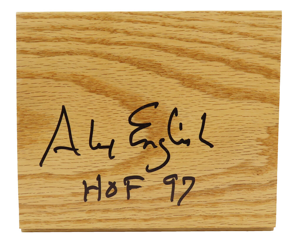 Alex English Signed 5x6 Floor Piece w/HOF'97 - ENGFLO200 - Alex English Signed 5x6 Floor Piece w/HOF'97 product image