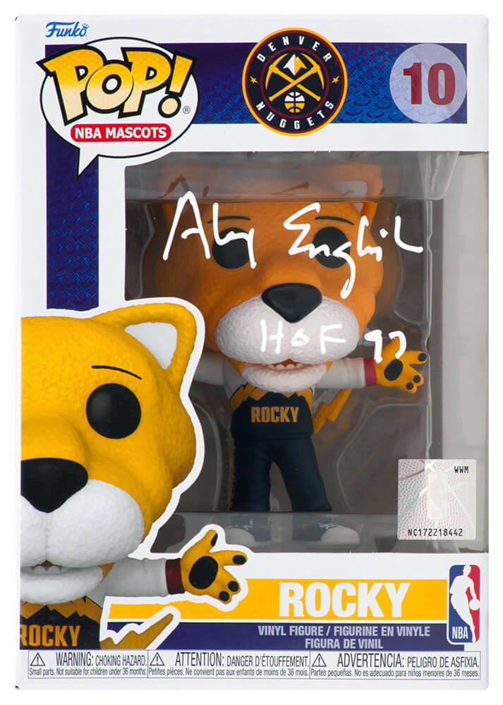 Alex English Signed Denver Nuggets 'Rocky' Mascot Funko Pop Doll #10 w/HOF'97 - ENGFUN200 - Alex English Signed Denver Nuggets 'Rocky' Mascot Funko Pop Doll #10 w/HOF'97 product image