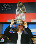 Theo Epstein Signed Chicago Cubs 2016 World Series Holding Trophy 16x20 Photo w/16 WS Champs - EPS16P100 - Theo Epstein Signed Chicago Cubs 2016 World Series Holding Trophy 16x20 Photo w/16 WS Champs product image