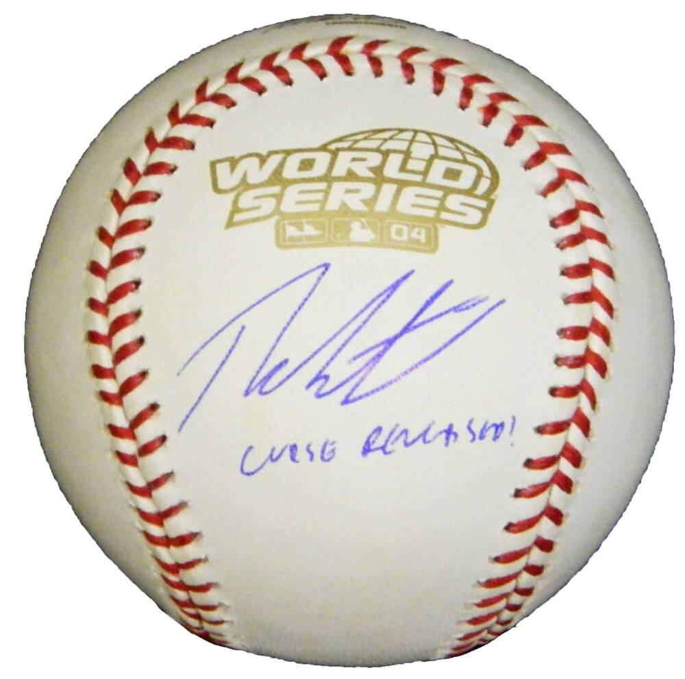 Theo Epstein Signed Rawlings Official 2004 World Series Baseball w/Curse Reversed - EPSBSB104 - Theo Epstein Signed Rawlings Official 2004 World Series Baseball w/Curse Reversed product image