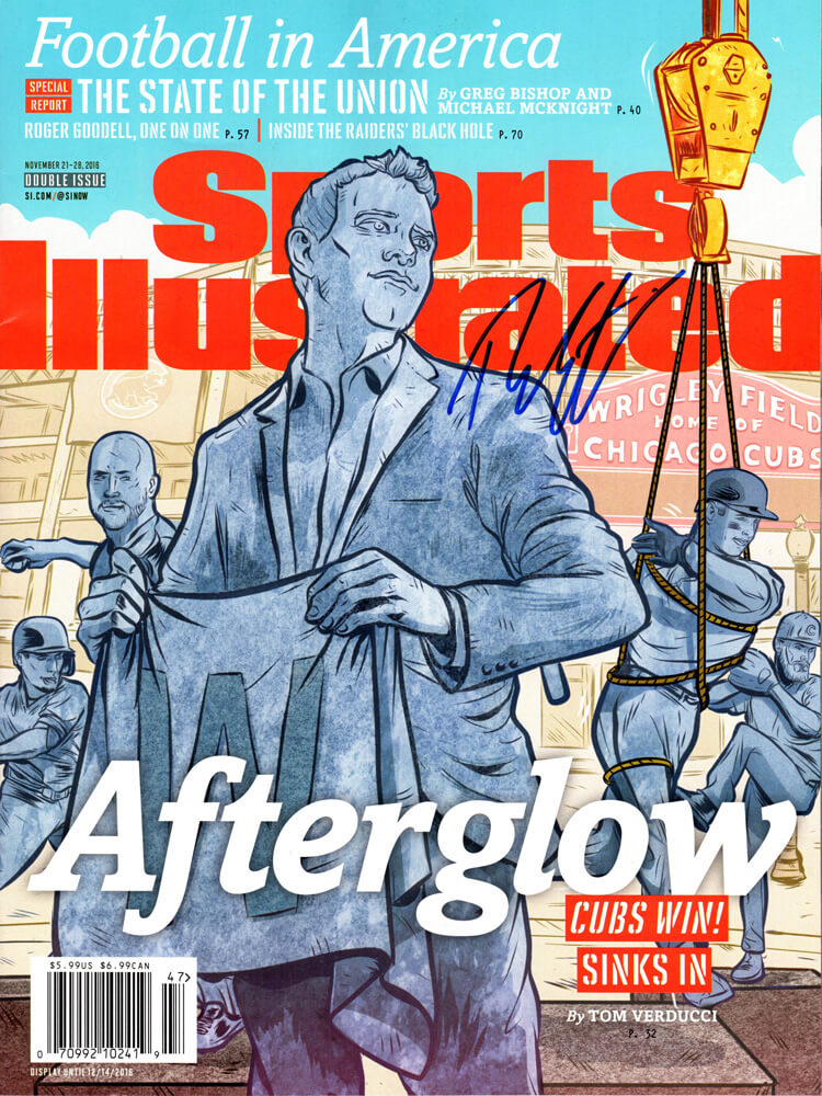 Theo Epstein Signed Chicago Cubs 11-21-16 Original Sports Illustrated Magazine - EPSMAG100 - Theo Epstein Signed Chicago Cubs 11-21-16 Original Sports Illustrated Magazine product image