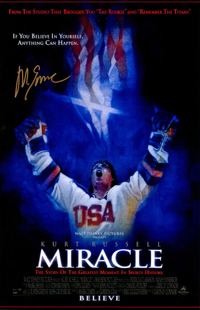 Mike Eruzione Signed 'Miracle' 11x17 Movie Poster - ERUPST400 - Mike Eruzione Signed 'Miracle' 11x17 Movie Poster product image
