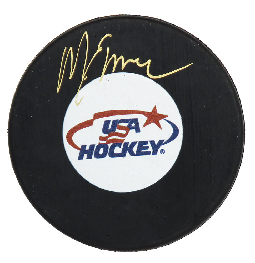 Mike Eruzione Signed USA Hockey Logo Hockey Puck - ERUPUC400 - Mike Eruzione Signed USA Hockey Logo Hockey Puck product image