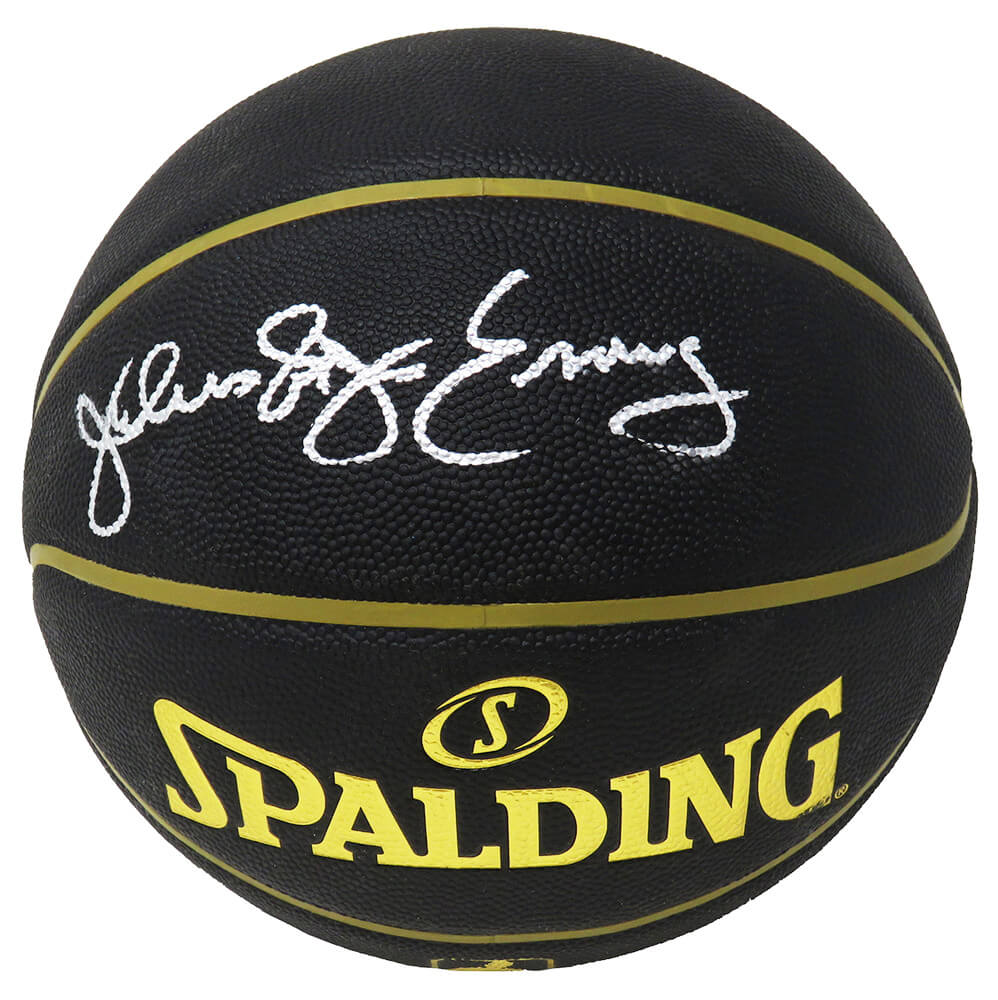 Julius "Dr. J' Erving Signed Spalding Elevation Black NBA Basketball - ERVBSK203 - Julius "Dr. J' Erving Signed Spalding Elevation Black NBA Basketball product image