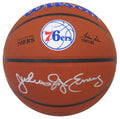 Julius 'Dr. J' Erving Signed Wilson Philadelphia 76ers Logo Team Alliance NBA Basketball - ERVBSK206 - Julius 'Dr. J' Erving Signed Wilson Philadelphia 76ers Logo Team Alliance NBA Basketball product image
