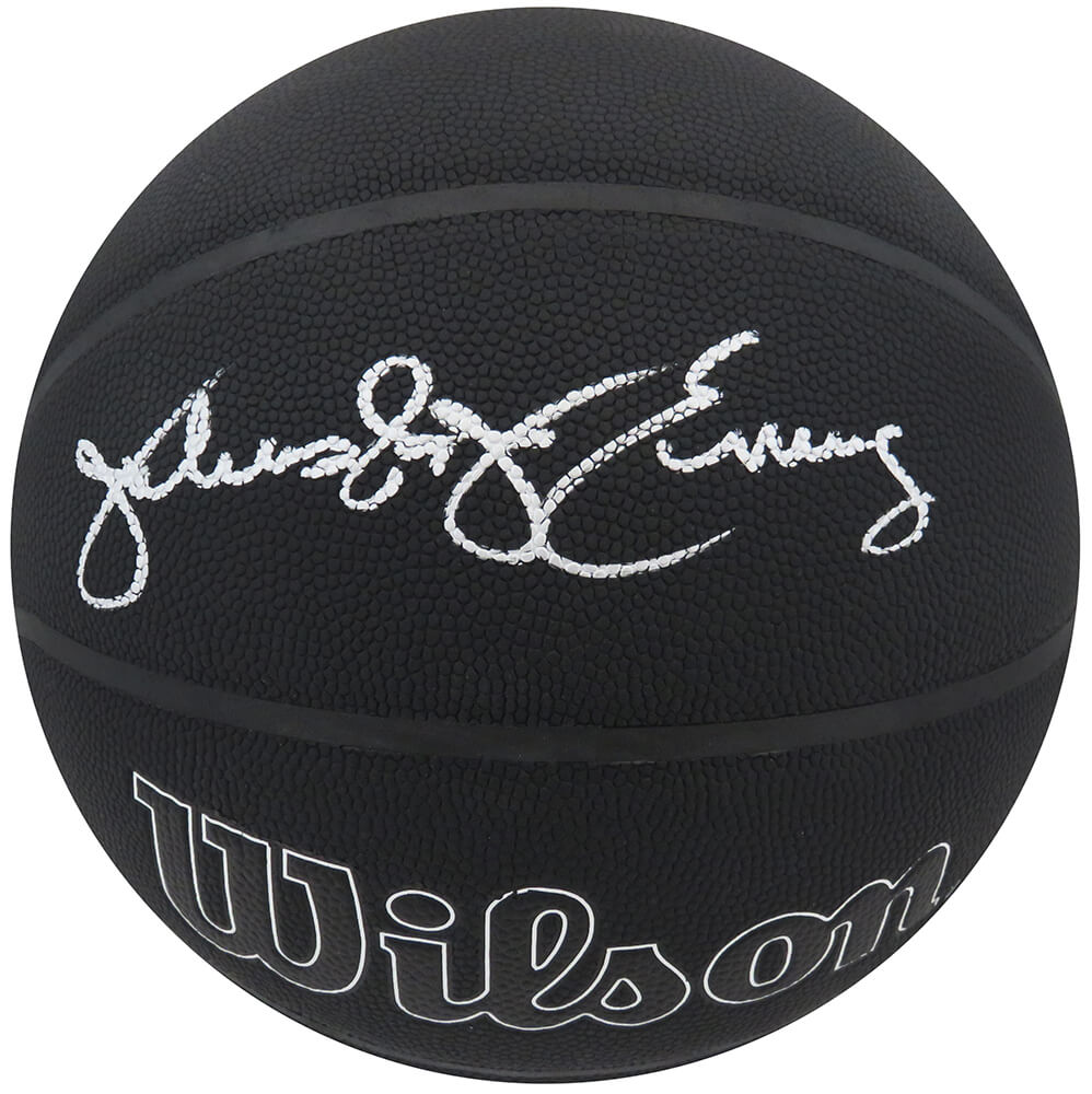 Julius "Dr. J' Erving Signed Wilson I/O Black 75th Anniversary Logo NBA Basketball - ERVBSK208 - Julius "Dr. J' Erving Signed Wilson I/O Black 75th Anniversary Logo NBA Basketball product image
