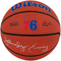Julius 'Dr. J' Erving Signed Wilson Philadelphia 76ers Logo NBA Basketball - ERVBSK212 - Julius 'Dr. J' Erving Signed Wilson Philadelphia 76ers Logo NBA Basketball product image