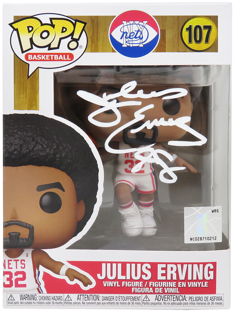 Julius 'Dr J' Erving Signed New York Nets NBA Funko Pop Doll #107 - ERVFUN200 - Julius 'Dr J' Erving Signed New York Nets NBA Funko Pop Doll #107 product image
