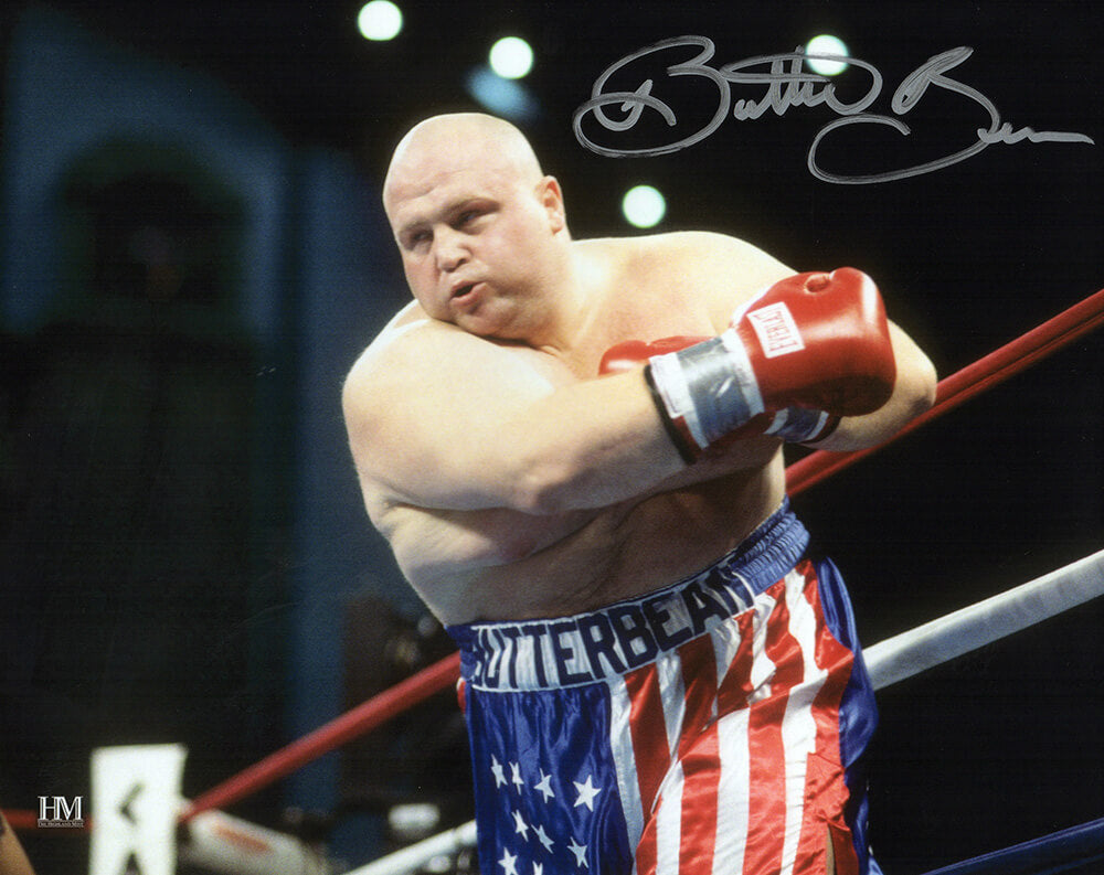 Eric 'Butterbean' Esch Signed Boxing Action In USA Trunks 8x10 Photo - ESC08P500 - Eric 'Butterbean' Esch Signed Boxing Action In USA Trunks 8x10 Photo product image