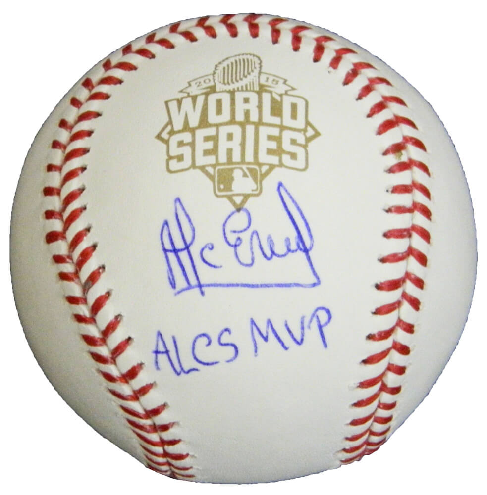 Alcides Escobar Signed Rawlings 2015 World Series Logo Baseball w/ALCS MVP - ESCBSB102 - Alcides Escobar Signed Rawlings 2015 World Series Logo Baseball w/ALCS MVP product image