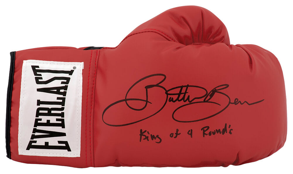 Eric 'Butterbean' Esch Signed Everlast Red Boxing Glove w/King of 4 Rounds - ESCGLV502 - Eric 'Butterbean' Esch Signed Everlast Red Boxing Glove w/King of 4 Rounds product image