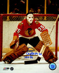 Tony Esposito Signed Chicago Blackhawks Goalie 8x10 Photo w/HOF'88 - ESP08P405 - Tony Esposito Signed Chicago Blackhawks Goalie 8x10 Photo w/HOF'88 product image