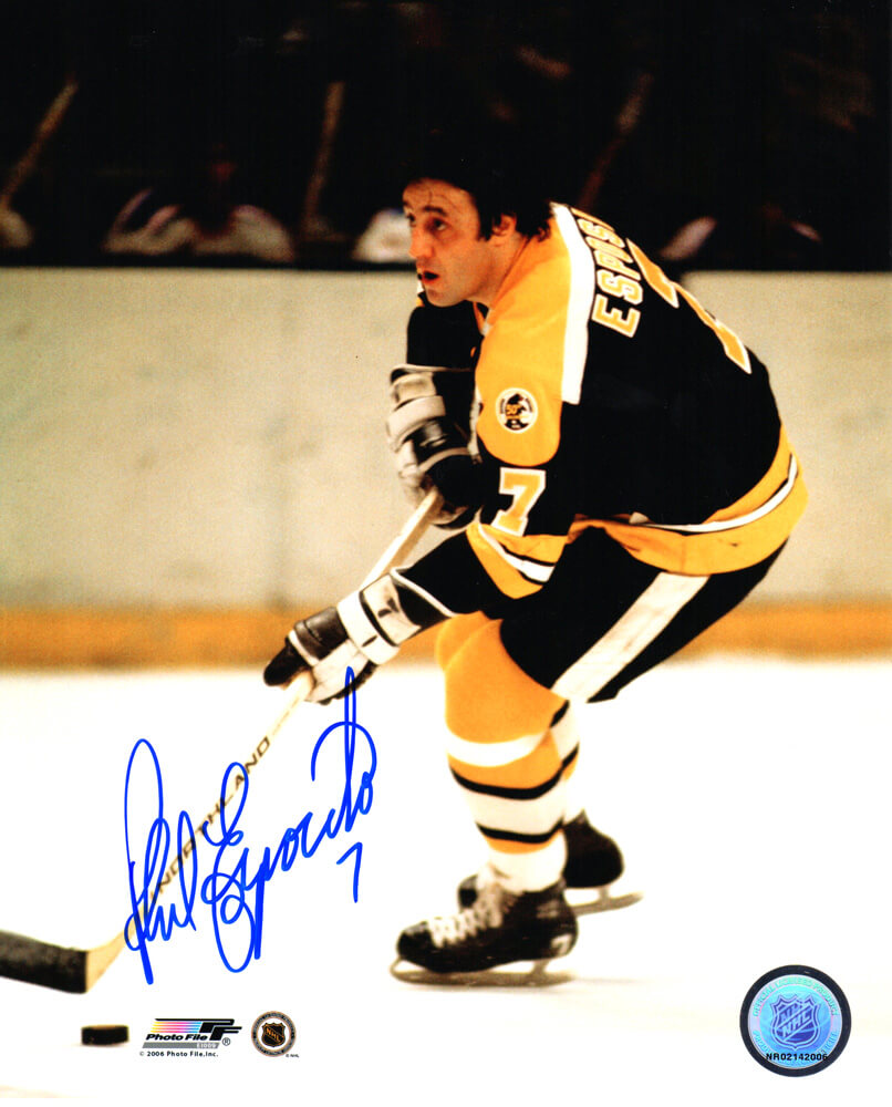 Phil Esposito Signed Boston Bruins Action 8x10 Photo - ESP08P420 - Phil Esposito Signed Boston Bruins Action 8x10 Photo product image