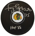 Tony Esposito Signed Chicago Blackhawks Logo Hockey Puck w/HOF 88 - ESPPUC407 - Tony Esposito Signed Chicago Blackhawks Logo Hockey Puck w/HOF 88 product image