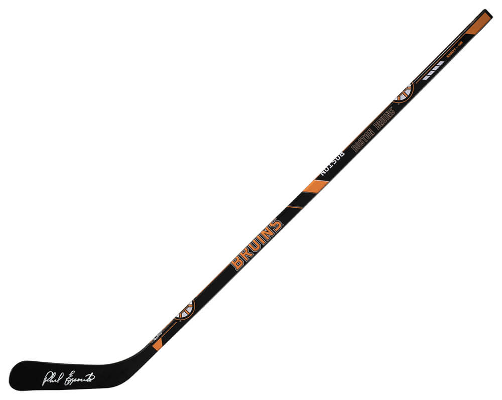 Phil Esposito Signed Boston Bruins Franklin 48-Inch Full Size Hockey Stick - ESPSTK410 - Phil Esposito Signed Boston Bruins Franklin 48-Inch Full Size Hockey Stick product image